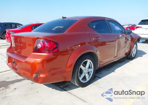 2012 Dodge Avenger Se из США, поврежденный, VIN 1C3CDZAB4CN221344
